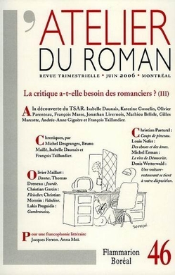 L'Atelier du roman n 46