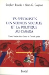 Les Spécialistes des sciences sociales et la politique au Canada 
